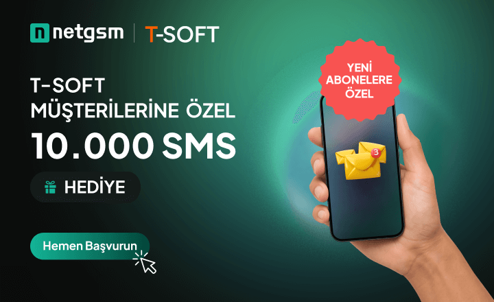 Netgsm’den T-Soft Müşterilerine Özel 10.000 SMS Hediye