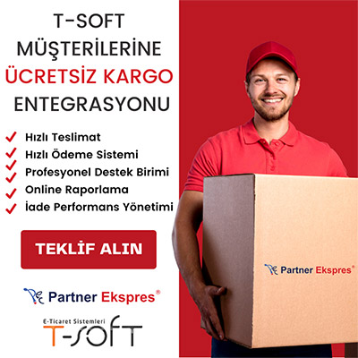 Partner Ekspres Kargo T-Soft Kullanıcılarına
Ücretsiz Entegrasyon Fırsatı!
