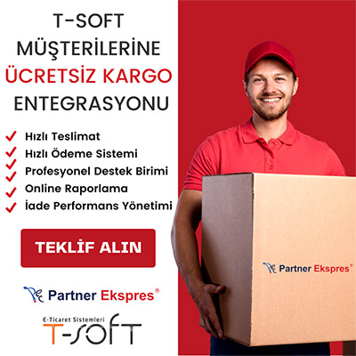 Partner Ekspres Kargo T-Soft Kullanıcılarına
Ücretsiz Entegrasyon Fırsatı!
