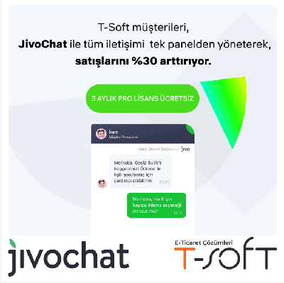 T-Soft Müşterilerine Özel ÜCRETSİZ JivoChat Canlı Destek
