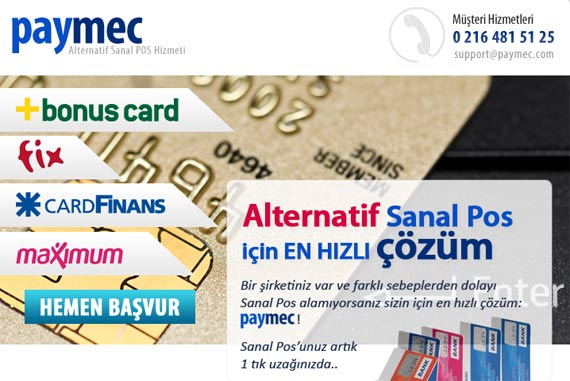 Paymec Odeme Maximum Card Entegrasyonu Gerceklestirilmistir